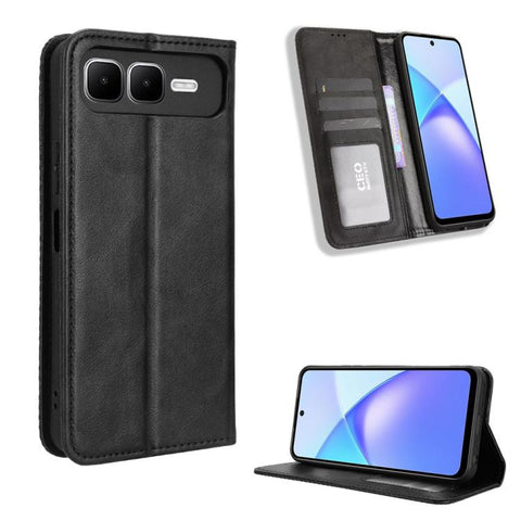 Magnetic Buckle Retro Texture Leather Phone Case, For Infinix Hot 70 Pro 5G, For Infinix GT 50 Pro 5G, For Infinix Hot 70 4G, For Infinix Note 60 Ultra 5G, For Infinix Note Edge 5G, For Infinix Smart 20 4G, For Infinix Note 60 / 60 Pro 5G              ...