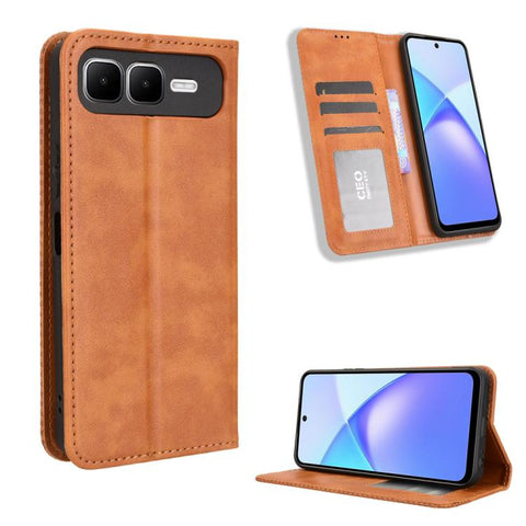 Magnetic Buckle Retro Texture Leather Phone Case, For Infinix Hot 70 Pro 5G, For Infinix GT 50 Pro 5G, For Infinix Hot 70 4G, For Infinix Note 60 Ultra 5G, For Infinix Note Edge 5G, For Infinix Smart 20 4G, For Infinix Note 60 / 60 Pro 5G              ...