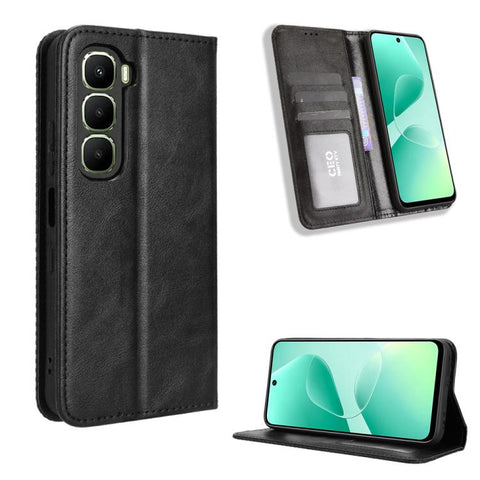 Magnetic Buckle Retro Texture Leather Phone Case, For Infinix Hot 70 Pro 5G, For Infinix GT 50 Pro 5G, For Infinix Hot 70 4G, For Infinix Note 60 Ultra 5G, For Infinix Note Edge 5G, For Infinix Smart 20 4G, For Infinix Note 60 / 60 Pro 5G              ...