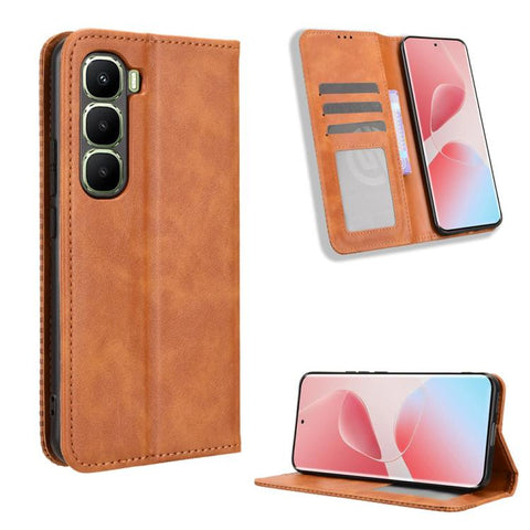 Magnetic Buckle Retro Texture Leather Phone Case, For Infinix Hot 70 Pro 5G, For Infinix GT 50 Pro 5G, For Infinix Hot 70 4G, For Infinix Note 60 Ultra 5G, For Infinix Note Edge 5G, For Infinix Smart 20 4G, For Infinix Note 60 / 60 Pro 5G              ...