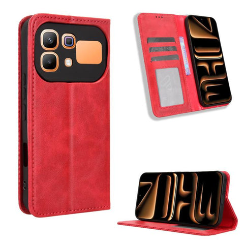 Magnetic Buckle Retro Texture Leather Phone Case, For Infinix Hot 70 Pro 5G, For Infinix GT 50 Pro 5G, For Infinix Hot 70 4G, For Infinix Note 60 Ultra 5G, For Infinix Note Edge 5G, For Infinix Smart 20 4G, For Infinix Note 60 / 60 Pro 5G              ...