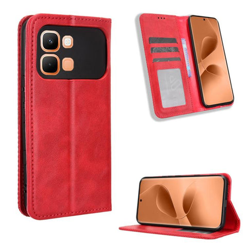 Magnetic Buckle Retro Texture Leather Phone Case, For Infinix Hot 70 Pro 5G, For Infinix GT 50 Pro 5G, For Infinix Hot 70 4G, For Infinix Note 60 Ultra 5G, For Infinix Note Edge 5G, For Infinix Smart 20 4G, For Infinix Note 60 / 60 Pro 5G              ...