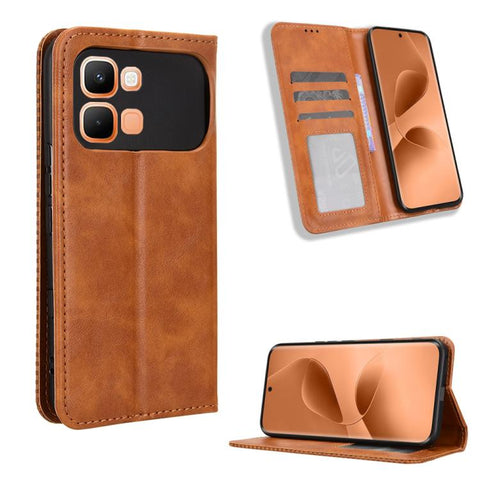 Magnetic Buckle Retro Texture Leather Phone Case, For Infinix Hot 70 Pro 5G, For Infinix GT 50 Pro 5G, For Infinix Hot 70 4G, For Infinix Note 60 Ultra 5G, For Infinix Note Edge 5G, For Infinix Smart 20 4G, For Infinix Note 60 / 60 Pro 5G              ...