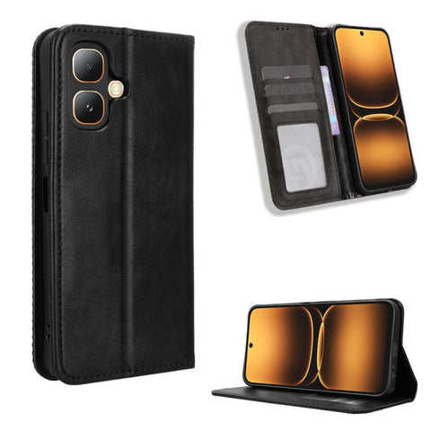 Magnetic Buckle Retro Texture Leather Phone Case, For Infinix Hot 70 Pro 5G, For Infinix GT 50 Pro 5G, For Infinix Hot 70 4G, For Infinix Note 60 Ultra 5G, For Infinix Note Edge 5G, For Infinix Smart 20 4G, For Infinix Note 60 / 60 Pro 5G              ...