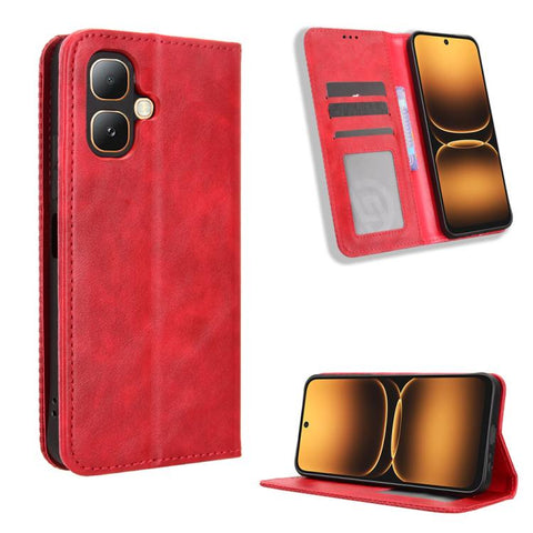 Magnetic Buckle Retro Texture Leather Phone Case, For Infinix Hot 70 Pro 5G, For Infinix GT 50 Pro 5G, For Infinix Hot 70 4G, For Infinix Note 60 Ultra 5G, For Infinix Note Edge 5G, For Infinix Smart 20 4G, For Infinix Note 60 / 60 Pro 5G              ...