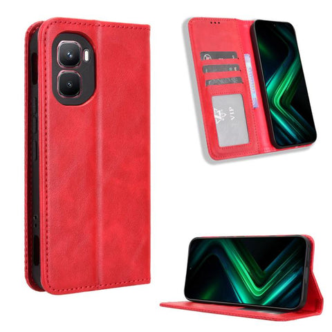 Magnetic Buckle Retro Texture Leather Phone Case, For Infinix Hot 70 Pro 5G, For Infinix GT 50 Pro 5G, For Infinix Hot 70 4G, For Infinix Note 60 Ultra 5G, For Infinix Note Edge 5G, For Infinix Smart 20 4G, For Infinix Note 60 / 60 Pro 5G              ...