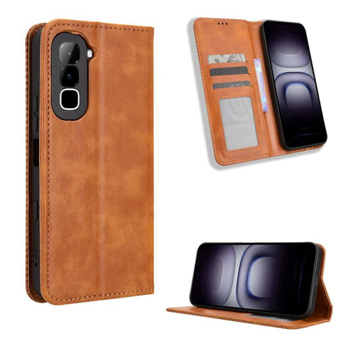 Magnetic Buckle Retro Texture Leather Phone Case, For Infinix Hot 70 Pro 5G, For Infinix GT 50 Pro 5G, For Infinix Hot 70 4G, For Infinix Note 60 Ultra 5G, For Infinix Note Edge 5G, For Infinix Smart 20 4G, For Infinix Note 60 / 60 Pro 5G              ...