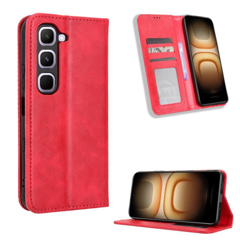 Magnetic Buckle Retro Texture Leather Phone Case, For Infinix Hot 70 Pro 5G, For Infinix GT 50 Pro 5G, For Infinix Hot 70 4G, For Infinix Note 60 Ultra 5G, For Infinix Note Edge 5G, For Infinix Smart 20 4G, For Infinix Note 60 / 60 Pro 5G              ...