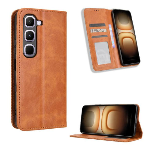 Magnetic Buckle Retro Texture Leather Phone Case, For Infinix Hot 70 Pro 5G, For Infinix GT 50 Pro 5G, For Infinix Hot 70 4G, For Infinix Note 60 Ultra 5G, For Infinix Note Edge 5G, For Infinix Smart 20 4G, For Infinix Note 60 / 60 Pro 5G              ...
