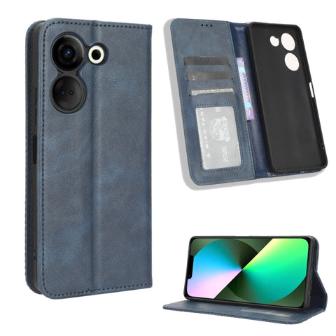 Magnetic Buckle Retro Texture Leather Phone Case, For Tecno Pova 6 Pro 5G, For Tecno Spark 20 Pro+ 4G, For Tecno Spark 20 Pro 4G, For Tecno Spark Go 2024, For Tecno Spark 20 4G, For Tecno Pova 5 Pro LH8n, For Tecno Pova Neo 3, For Tenco Pova 5 4G      ...