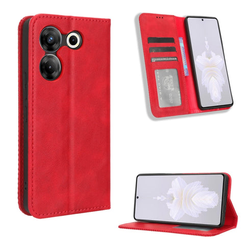 Magnetic Buckle Retro Texture Leather Phone Case, For Tecno Pova 6 Pro 5G, For Tecno Spark 20 Pro+ 4G, For Tecno Spark 20 Pro 4G, For Tecno Spark Go 2024, For Tecno Spark 20 4G, For Tecno Pova 5 Pro LH8n, For Tecno Pova Neo 3, For Tenco Pova 5 4G      ...