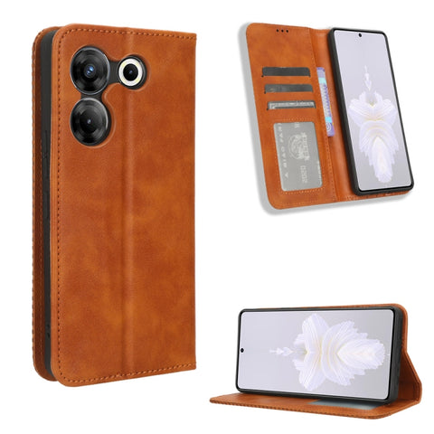 Magnetic Buckle Retro Texture Leather Phone Case, For Tecno Pova 6 Pro 5G, For Tecno Spark 20 Pro+ 4G, For Tecno Spark 20 Pro 4G, For Tecno Spark Go 2024, For Tecno Spark 20 4G, For Tecno Pova 5 Pro LH8n, For Tecno Pova Neo 3, For Tenco Pova 5 4G      ...
