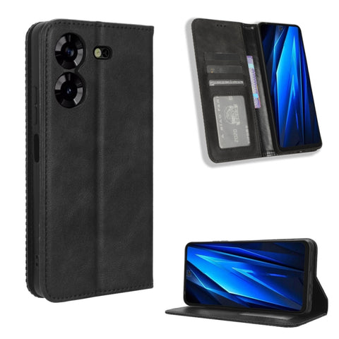 Magnetic Buckle Retro Texture Leather Phone Case, For Tecno Pova 6 Pro 5G, For Tecno Spark 20 Pro+ 4G, For Tecno Spark 20 Pro 4G, For Tecno Spark Go 2024, For Tecno Spark 20 4G, For Tecno Pova 5 Pro LH8n, For Tecno Pova Neo 3, For Tenco Pova 5 4G      ...