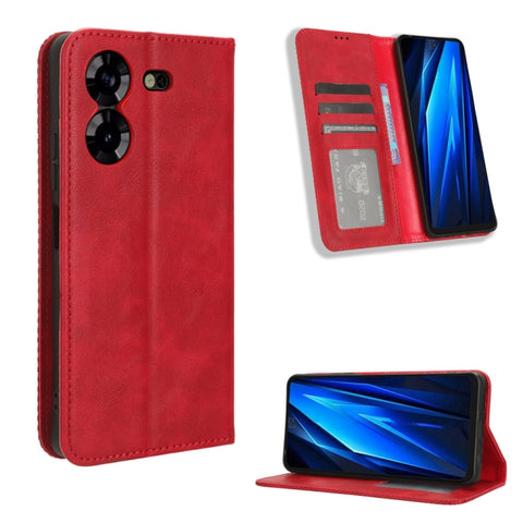 Magnetic Buckle Retro Texture Leather Phone Case, For Tecno Pova 6 Pro 5G, For Tecno Spark 20 Pro+ 4G, For Tecno Spark 20 Pro 4G, For Tecno Spark Go 2024, For Tecno Spark 20 4G, For Tecno Pova 5 Pro LH8n, For Tecno Pova Neo 3, For Tenco Pova 5 4G      ...