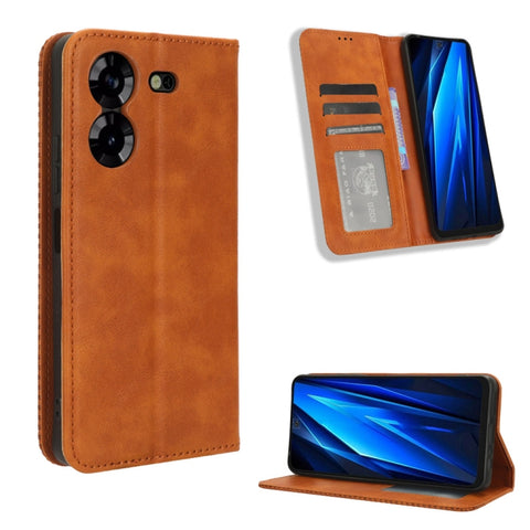 Magnetic Buckle Retro Texture Leather Phone Case, For Tecno Pova 6 Pro 5G, For Tecno Spark 20 Pro+ 4G, For Tecno Spark 20 Pro 4G, For Tecno Spark Go 2024, For Tecno Spark 20 4G, For Tecno Pova 5 Pro LH8n, For Tecno Pova Neo 3, For Tenco Pova 5 4G      ...