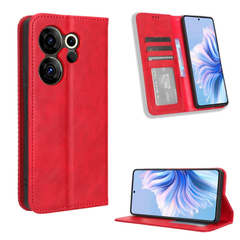 Magnetic Buckle Retro Texture Leather Phone Case, For Tecno Pova 6 Pro 5G, For Tecno Spark 20 Pro+ 4G, For Tecno Spark 20 Pro 4G, For Tecno Spark Go 2024, For Tecno Spark 20 4G, For Tecno Pova 5 Pro LH8n, For Tecno Pova Neo 3, For Tenco Pova 5 4G      ...