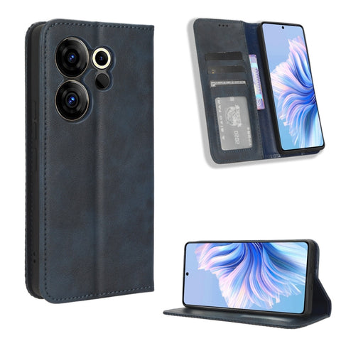 Magnetic Buckle Retro Texture Leather Phone Case, For Tecno Pova 6 Pro 5G, For Tecno Spark 20 Pro+ 4G, For Tecno Spark 20 Pro 4G, For Tecno Spark Go 2024, For Tecno Spark 20 4G, For Tecno Pova 5 Pro LH8n, For Tecno Pova Neo 3, For Tenco Pova 5 4G      ...