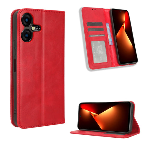 Magnetic Buckle Retro Texture Leather Phone Case, For Tecno Pova 6 Pro 5G, For Tecno Spark 20 Pro+ 4G, For Tecno Spark 20 Pro 4G, For Tecno Spark Go 2024, For Tecno Spark 20 4G, For Tecno Pova 5 Pro LH8n, For Tecno Pova Neo 3, For Tenco Pova 5 4G      ...