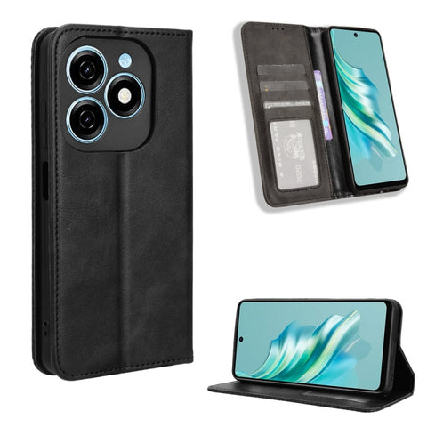 Magnetic Buckle Retro Texture Leather Phone Case, For Tecno Pova 6 Pro 5G, For Tecno Spark 20 Pro+ 4G, For Tecno Spark 20 Pro 4G, For Tecno Spark Go 2024, For Tecno Spark 20 4G, For Tecno Pova 5 Pro LH8n, For Tecno Pova Neo 3, For Tenco Pova 5 4G      ...