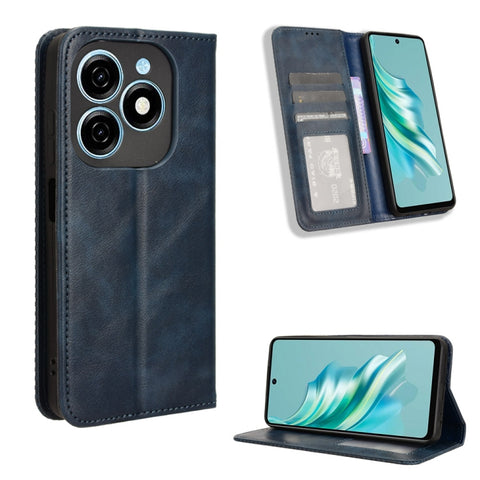 Magnetic Buckle Retro Texture Leather Phone Case, For Tecno Pova 6 Pro 5G, For Tecno Spark 20 Pro+ 4G, For Tecno Spark 20 Pro 4G, For Tecno Spark Go 2024, For Tecno Spark 20 4G, For Tecno Pova 5 Pro LH8n, For Tecno Pova Neo 3, For Tenco Pova 5 4G      ...