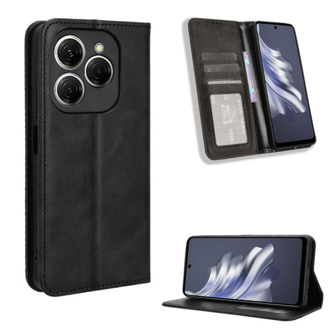 Magnetic Buckle Retro Texture Leather Phone Case, For Tecno Pova 6 Pro 5G, For Tecno Spark 20 Pro+ 4G, For Tecno Spark 20 Pro 4G, For Tecno Spark Go 2024, For Tecno Spark 20 4G, For Tecno Pova 5 Pro LH8n, For Tecno Pova Neo 3, For Tenco Pova 5 4G      ...