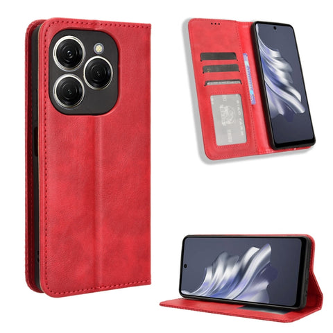 Magnetic Buckle Retro Texture Leather Phone Case, For Tecno Pova 6 Pro 5G, For Tecno Spark 20 Pro+ 4G, For Tecno Spark 20 Pro 4G, For Tecno Spark Go 2024, For Tecno Spark 20 4G, For Tecno Pova 5 Pro LH8n, For Tecno Pova Neo 3, For Tenco Pova 5 4G      ...