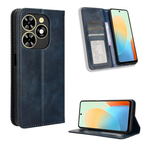 Magnetic Buckle Retro Texture Leather Phone Case, For Tecno Pova 6 Pro 5G, For Tecno Spark 20 Pro+ 4G, For Tecno Spark 20 Pro 4G, For Tecno Spark Go 2024, For Tecno Spark 20 4G, For Tecno Pova 5 Pro LH8n, For Tecno Pova Neo 3, For Tenco Pova 5 4G      ...