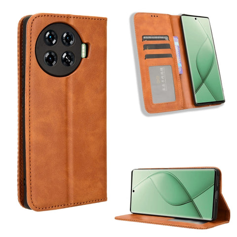 Magnetic Buckle Retro Texture Leather Phone Case, For Tecno Pova 6 Pro 5G, For Tecno Spark 20 Pro+ 4G, For Tecno Spark 20 Pro 4G, For Tecno Spark Go 2024, For Tecno Spark 20 4G, For Tecno Pova 5 Pro LH8n, For Tecno Pova Neo 3, For Tenco Pova 5 4G      ...