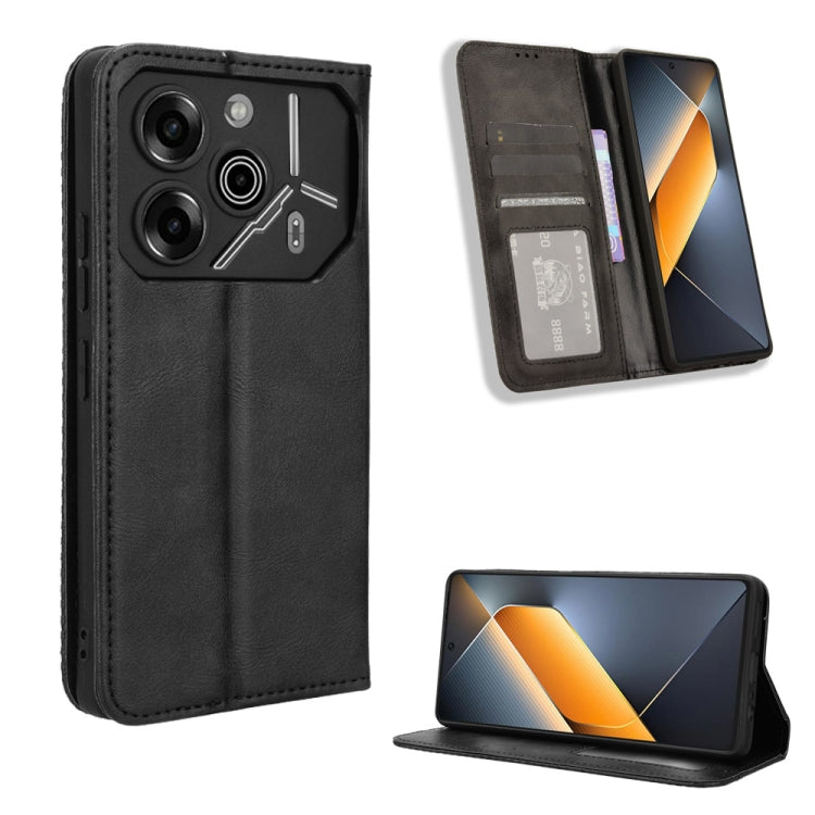 Magnetic Buckle Retro Texture Leather Phone Case, For Tecno Pova 6 Pro 5G, For Tecno Spark 20 Pro+ 4G, For Tecno Spark 20 Pro 4G, For Tecno Spark Go 2024, For Tecno Spark 20 4G, For Tecno Pova 5 Pro LH8n, For Tecno Pova Neo 3, For Tenco Pova 5 4G      ...