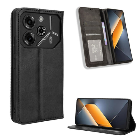 Magnetic Buckle Retro Texture Leather Phone Case, For Tecno Pova 6 Pro 5G, For Tecno Spark 20 Pro+ 4G, For Tecno Spark 20 Pro 4G, For Tecno Spark Go 2024, For Tecno Spark 20 4G, For Tecno Pova 5 Pro LH8n, For Tecno Pova Neo 3, For Tenco Pova 5 4G      ...