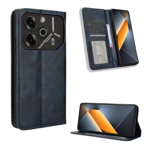 Magnetic Buckle Retro Texture Leather Phone Case, For Tecno Pova 6 Pro 5G, For Tecno Spark 20 Pro+ 4G, For Tecno Spark 20 Pro 4G, For Tecno Spark Go 2024, For Tecno Spark 20 4G, For Tecno Pova 5 Pro LH8n, For Tecno Pova Neo 3, For Tenco Pova 5 4G      ...