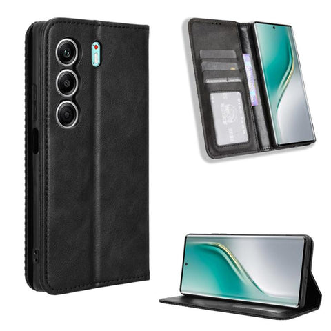 Magnetic Buckle Retro Texture Leather Phone Case, For Tecno Pova 7 Pro 5G, For Tecno Pova 7 5G, For Tecno Spark 40 Pro+ 4G, For Tecno Spark 40 Pro 4G, For Tecno Spark 40 4G, For Tecno Pova 7 Ultra 5G, For Tecno Pova 7 4G, For Tecno Spark Go 2 4G       ...