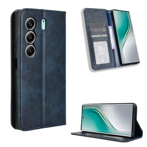 Magnetic Buckle Retro Texture Leather Phone Case, For Tecno Pova 7 Pro 5G, For Tecno Pova 7 5G, For Tecno Spark 40 Pro+ 4G, For Tecno Spark 40 Pro 4G, For Tecno Spark 40 4G, For Tecno Pova 7 Ultra 5G, For Tecno Pova 7 4G, For Tecno Spark Go 2 4G       ...