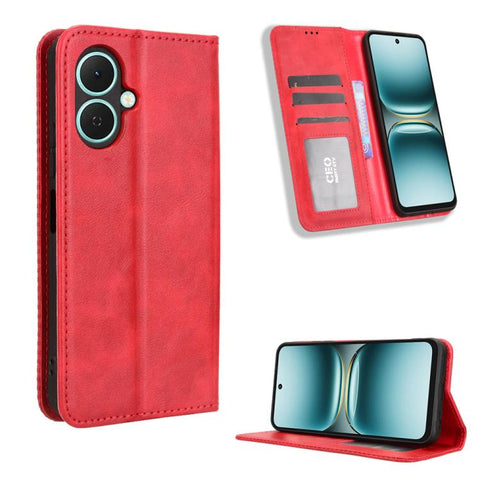Magnetic Buckle Retro Texture Leather Phone Case, For Tecno Pova 7 Pro 5G, For Tecno Pova 7 5G, For Tecno Spark 40 Pro+ 4G, For Tecno Spark 40 Pro 4G, For Tecno Spark 40 4G, For Tecno Pova 7 Ultra 5G, For Tecno Pova 7 4G, For Tecno Spark Go 2 4G       ...