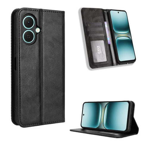 Magnetic Buckle Retro Texture Leather Phone Case, For Tecno Pova 7 Pro 5G, For Tecno Pova 7 5G, For Tecno Spark 40 Pro+ 4G, For Tecno Spark 40 Pro 4G, For Tecno Spark 40 4G, For Tecno Pova 7 Ultra 5G, For Tecno Pova 7 4G, For Tecno Spark Go 2 4G       ...