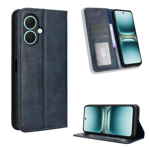 Magnetic Buckle Retro Texture Leather Phone Case, For Tecno Pova 7 Pro 5G, For Tecno Pova 7 5G, For Tecno Spark 40 Pro+ 4G, For Tecno Spark 40 Pro 4G, For Tecno Spark 40 4G, For Tecno Pova 7 Ultra 5G, For Tecno Pova 7 4G, For Tecno Spark Go 2 4G       ...
