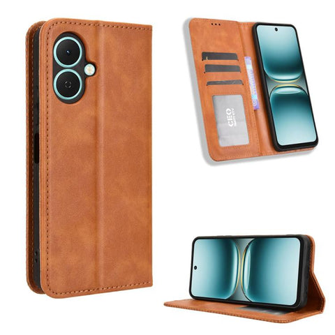 Magnetic Buckle Retro Texture Leather Phone Case, For Tecno Pova 7 Pro 5G, For Tecno Pova 7 5G, For Tecno Spark 40 Pro+ 4G, For Tecno Spark 40 Pro 4G, For Tecno Spark 40 4G, For Tecno Pova 7 Ultra 5G, For Tecno Pova 7 4G, For Tecno Spark Go 2 4G       ...