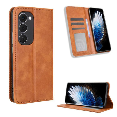 Magnetic Buckle Retro Texture Leather Phone Case, For Tecno Pova 7 Pro 5G, For Tecno Pova 7 5G, For Tecno Spark 40 Pro+ 4G, For Tecno Spark 40 Pro 4G, For Tecno Spark 40 4G, For Tecno Pova 7 Ultra 5G, For Tecno Pova 7 4G, For Tecno Spark Go 2 4G       ...