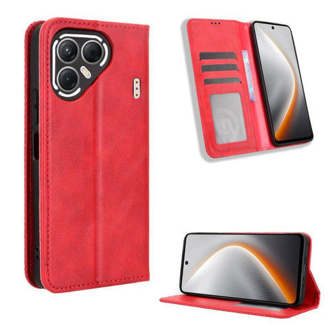 Magnetic Buckle Retro Texture Leather Phone Case, For Tecno Pova 7 Pro 5G, For Tecno Pova 7 5G, For Tecno Spark 40 Pro+ 4G, For Tecno Spark 40 Pro 4G, For Tecno Spark 40 4G, For Tecno Pova 7 Ultra 5G, For Tecno Pova 7 4G, For Tecno Spark Go 2 4G       ...