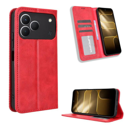 Magnetic Buckle Retro Texture Leather Phone Case, For Tecno Spark 50 Pro 4G, For Tecno Pova 8 Pro 5G, For Tecno Camon Slim 4G, For Tecno Pova 8 5G, For Tecno Spark 50 5G, For Tecno Pova Curve 2 5G, For Tecno Spark 50 4G, For Tecno Camon 50 Pro 4G      ...