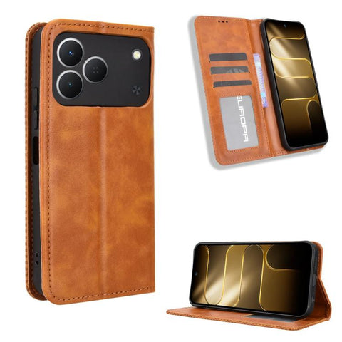 Magnetic Buckle Retro Texture Leather Phone Case, For Tecno Spark 50 Pro 4G, For Tecno Pova 8 Pro 5G, For Tecno Camon Slim 4G, For Tecno Pova 8 5G, For Tecno Spark 50 5G, For Tecno Pova Curve 2 5G, For Tecno Spark 50 4G, For Tecno Camon 50 Pro 4G      ...