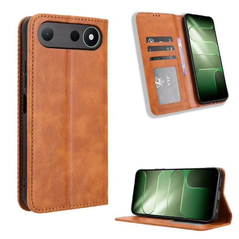 Magnetic Buckle Retro Texture Leather Phone Case, For Tecno Spark 50 Pro 4G, For Tecno Pova 8 Pro 5G, For Tecno Camon Slim 4G, For Tecno Pova 8 5G, For Tecno Spark 50 5G, For Tecno Pova Curve 2 5G, For Tecno Spark 50 4G, For Tecno Camon 50 Pro 4G      ...