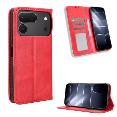 Magnetic Buckle Retro Texture Leather Phone Case, For Tecno Spark 50 Pro 4G, For Tecno Pova 8 Pro 5G, For Tecno Camon Slim 4G, For Tecno Pova 8 5G, For Tecno Spark 50 5G, For Tecno Pova Curve 2 5G, For Tecno Spark 50 4G, For Tecno Camon 50 Pro 4G      ...