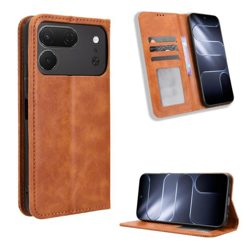Magnetic Buckle Retro Texture Leather Phone Case, For Tecno Spark 50 Pro 4G, For Tecno Pova 8 Pro 5G, For Tecno Camon Slim 4G, For Tecno Pova 8 5G, For Tecno Spark 50 5G, For Tecno Pova Curve 2 5G, For Tecno Spark 50 4G, For Tecno Camon 50 Pro 4G      ...
