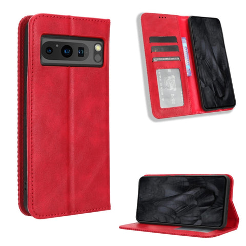 Magnetic Buckle Retro Texture Leather Phone Case, For Google Pixel 11 Pro XL, For Google Pixel 11 Pro / 11, For Google Pixel 10 Pro XL, For Google Pixel 10 Pro / 10, For Google Pixel 9a, For Google Pixel 9 Pro, For Google Pixel 9, For Google Pixel 8a  ...