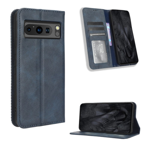 Magnetic Buckle Retro Texture Leather Phone Case, For Google Pixel 11 Pro XL, For Google Pixel 11 Pro / 11, For Google Pixel 10 Pro XL, For Google Pixel 10 Pro / 10, For Google Pixel 9a, For Google Pixel 9 Pro, For Google Pixel 9, For Google Pixel 8a  ...
