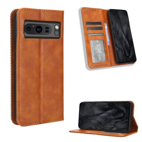 Magnetic Buckle Retro Texture Leather Phone Case, For Google Pixel 11 Pro XL, For Google Pixel 11 Pro / 11, For Google Pixel 10 Pro XL, For Google Pixel 10 Pro / 10, For Google Pixel 9a, For Google Pixel 9 Pro, For Google Pixel 9, For Google Pixel 8a  ...