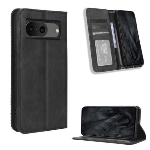 Magnetic Buckle Retro Texture Leather Phone Case, For Google Pixel 11 Pro XL, For Google Pixel 11 Pro / 11, For Google Pixel 10 Pro XL, For Google Pixel 10 Pro / 10, For Google Pixel 9a, For Google Pixel 9 Pro, For Google Pixel 9, For Google Pixel 8a  ...