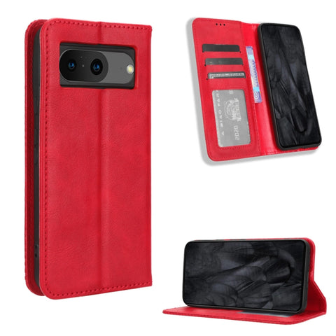 Magnetic Buckle Retro Texture Leather Phone Case, For Google Pixel 11 Pro XL, For Google Pixel 11 Pro / 11, For Google Pixel 10 Pro XL, For Google Pixel 10 Pro / 10, For Google Pixel 9a, For Google Pixel 9 Pro, For Google Pixel 9, For Google Pixel 8a  ...