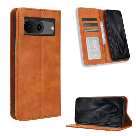 Magnetic Buckle Retro Texture Leather Phone Case, For Google Pixel 11 Pro XL, For Google Pixel 11 Pro / 11, For Google Pixel 10 Pro XL, For Google Pixel 10 Pro / 10, For Google Pixel 9a, For Google Pixel 9 Pro, For Google Pixel 9, For Google Pixel 8a  ...